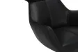 Fauteuil VOGUE pivotant à 360° en similicuir noir – Confort et élégance réunis