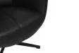 Fauteuil VOGUE pivotant à 360° en similicuir noir – Confort et élégance réunis