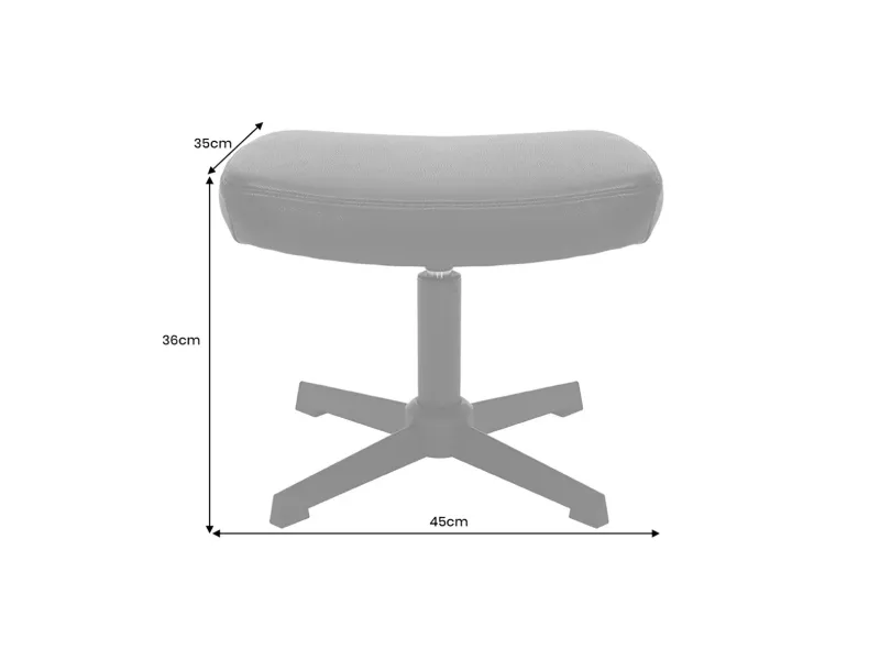 Tabouret VOGUE pivotant 45 cm en similicuir noir – Élégance et praticité au quotidien
