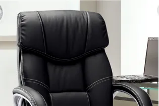 fauteuil de bureau réglable revêtue simili cuir teinté noir Sièges ... 2