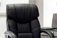 fauteuil de bureau réglable revêtue simili cuir teinté noir Sièges ...