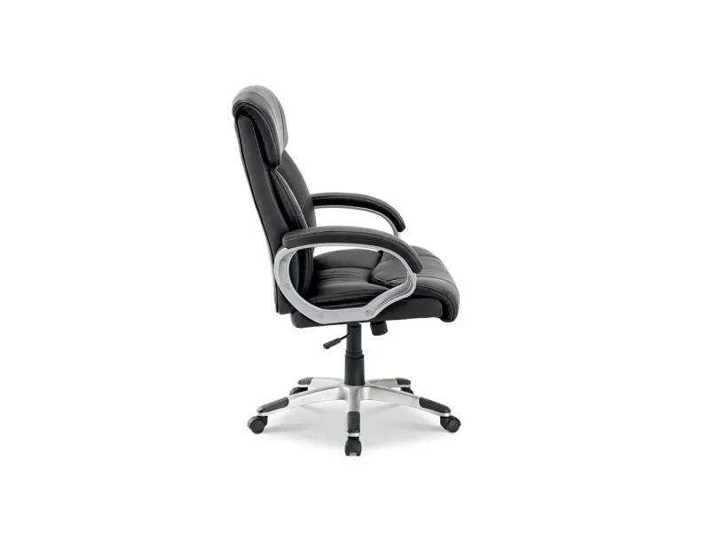fauteuil de bureau réglable revêtue simili cuir teinté noir Sièges ...