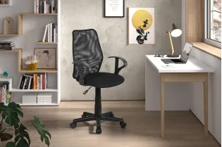 Chaise de bureau professionnel coloris noir réglable Sièges de bure...