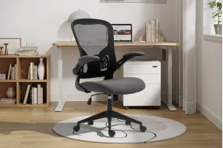 Fauteuil de Bureau Ergonomique, avec accoudoirs réglables et Tissu en Maille, idéale comme Chaise de Joueur coloris Blanc