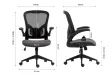 Fauteuil de Bureau Ergonomique, avec accoudoirs réglables et Tissu en Maille, idéale comme Chaise de Joueur coloris Blanc