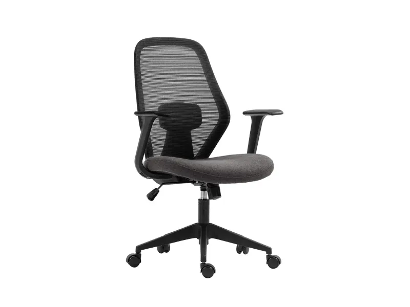 Fauteuil de Bureau Ergonomique, avec accoudoirs réglables et Tissu en Maille, idéale comme Chaise de Joueur coloris gris