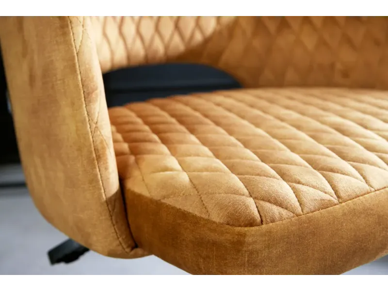 Lot de 4 chaises de bureau à roulettes en simili cuir coloris turqu...