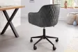 Chaise de bureau EUPHORIA velours gris foncé – Élégance moderne et confort au quotidien