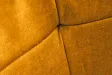 Chaise de bureau EUPHORIA velours jaune moutarde – Confort chic et design audacieux