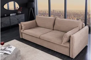 Canapé Marvelous velours jaune moutard 220cm pas cher