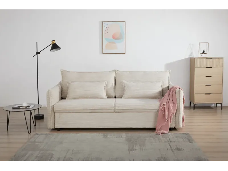 Canapé Marvelous velours jaune moutard 220cm pas cher