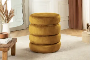 Tabouret 40 cm design en bois massif recyclé Tabourets bas |bellozia... 2