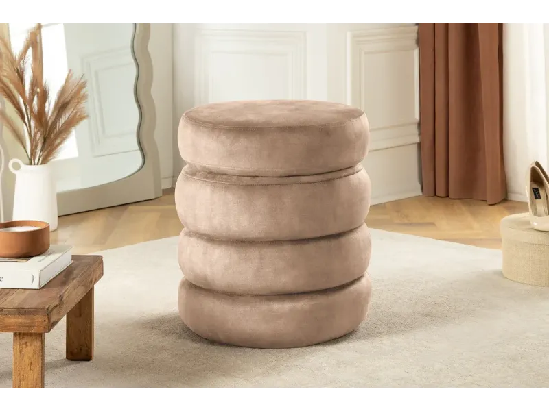 Tabouret 40 cm design en bois massif recyclé Tabourets bas |bellozia...