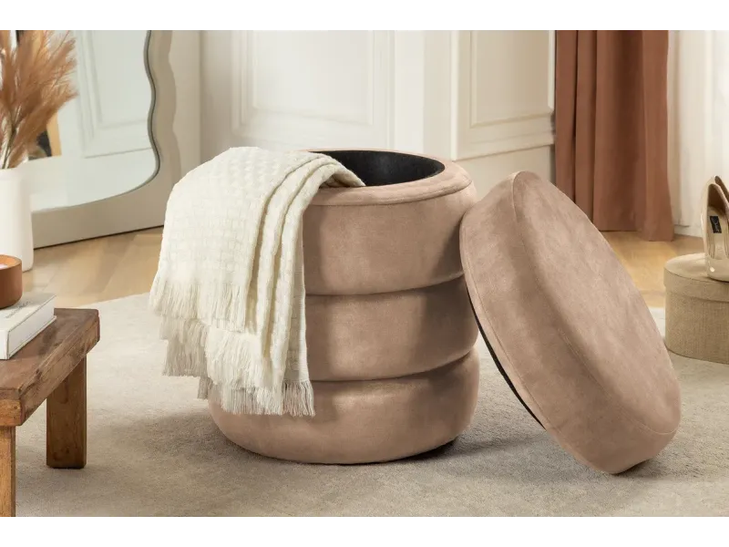 Tabouret 40 cm design en bois massif recyclé Tabourets bas |bellozia...