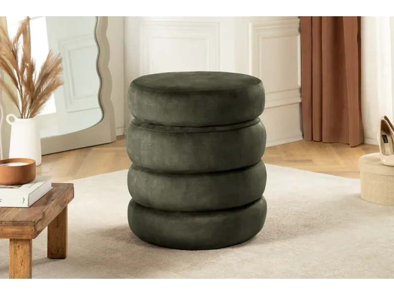 Tabouret 40 cm design en bois massif recyclé Tabourets bas |bellozia...