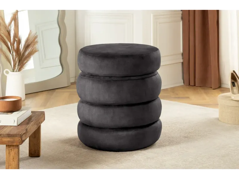 Tabouret 40 cm design en bois massif recyclé Tabourets bas |bellozia...