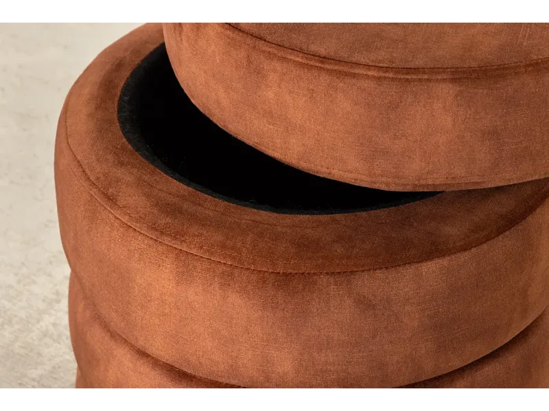 Tabouret 40 cm design en bois massif recyclé Tabourets bas |bellozia...