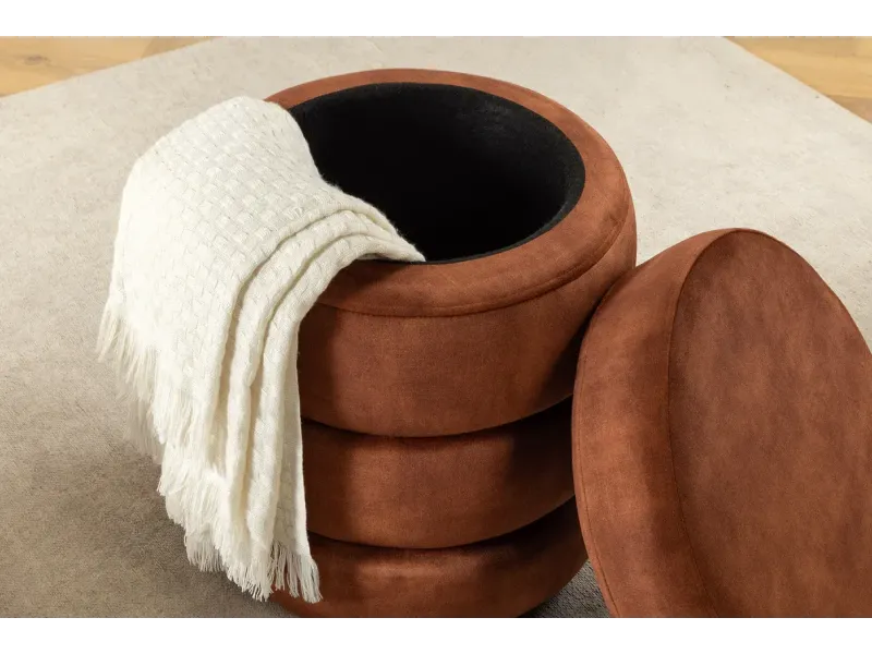 Tabouret 40 cm design en bois massif recyclé Tabourets bas |bellozia...