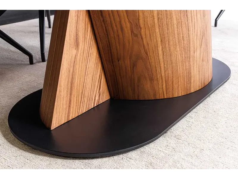 Table à manger extensible en céramique 180-225cm aspect marbre pas cher