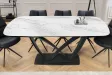Table à manger extensible en céramique 180-225cm aspect marbre pas cher
