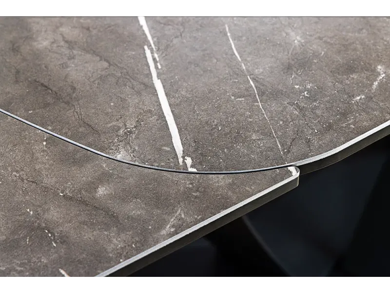 Table à manger extensible en céramique 180-225cm aspect marbre pas cher