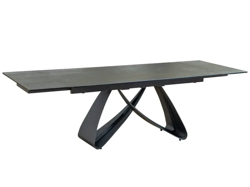 Table à manger extensible en céramique 180-225cm aspect marbre pas cher