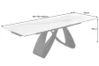 Table à manger extensible en céramique 180-225cm aspect marbre pas cher