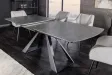 Table à manger extensible en céramique 180-225cm aspect marbre pas cher