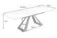 Table à manger extensible en céramique 180-225cm aspect marbre pas cher