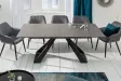 Table à manger extensible en céramique 180-225cm aspect marbre pas cher