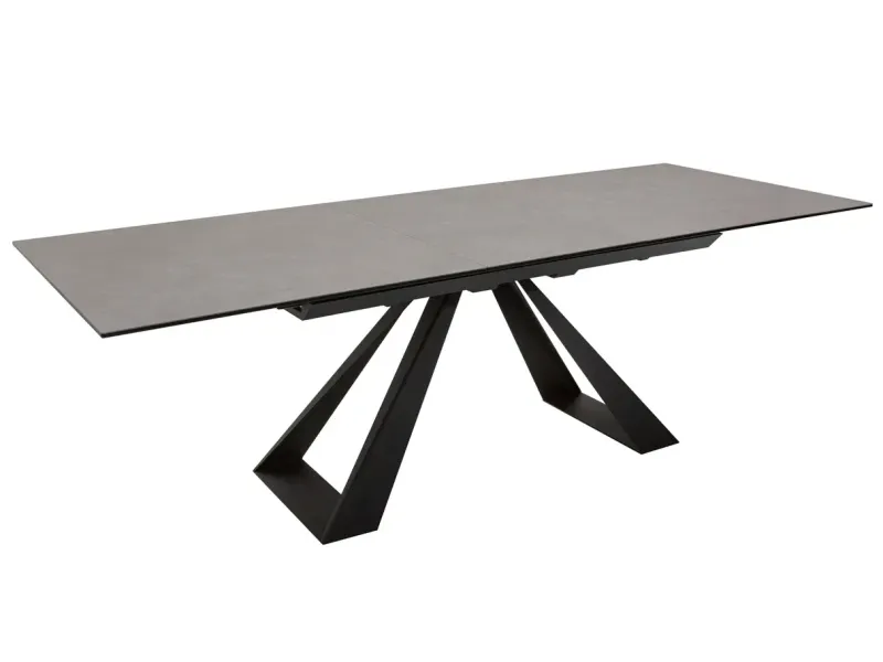 Table à manger extensible en céramique 180-225cm aspect marbre pas cher