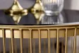 Table basse dorée avec verre noir – table basse ronde moderne glamour -  bellozia.com
