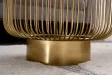 Table basse dorée avec verre noir – table basse ronde moderne glamour -  bellozia.com