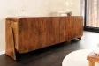 Buffet massif BRASIL 175 cm en bois de manguier marron six compartiments