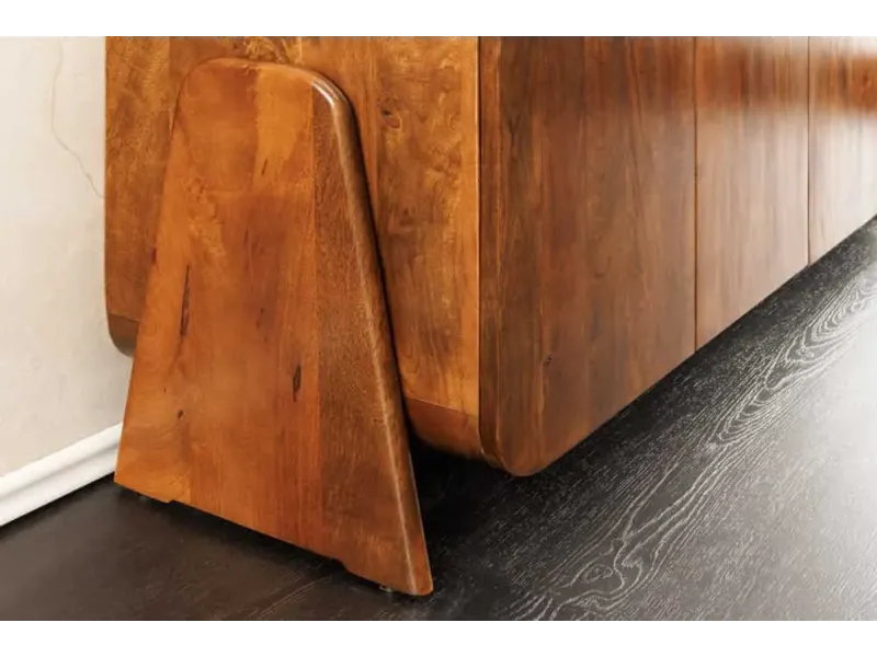 Buffet massif BRASIL 175 cm en bois de manguier marron six compartiments