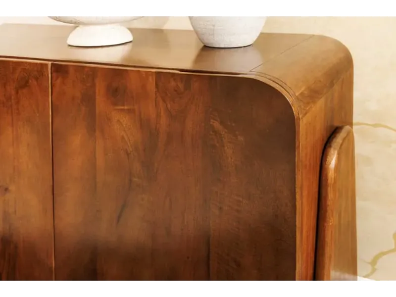 Buffet massif BRASIL 175 cm en bois de manguier marron six compartiments