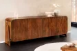 Buffet massif BRASIL 175 cm en bois de manguier marron six compartiments
