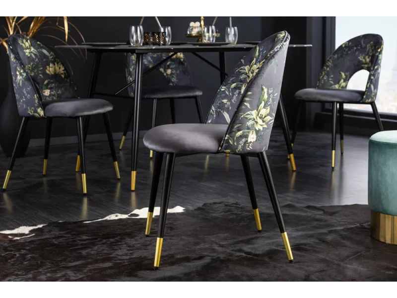 Chaise Salle à Manger Velours Design Moderne | 3 Coloris | Bellozia