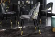 Chaise Salle à Manger Velours Design Moderne | 3 Coloris | Bellozia