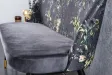 Banc Velours Fleuri Doré 130cm - Collection Helga | Bellozia