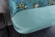 Banc Velours Fleuri Doré 130cm - Collection Helga | Bellozia