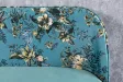Banc Velours Fleuri Doré 130cm - Collection Helga | Bellozia