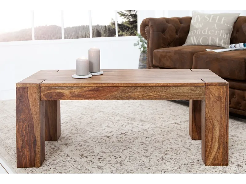 Table basse 100 cm rectangelaire en bois massif