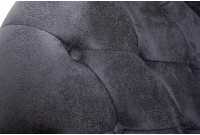 Fauteuil design Chesterfield coloris gris capitonné