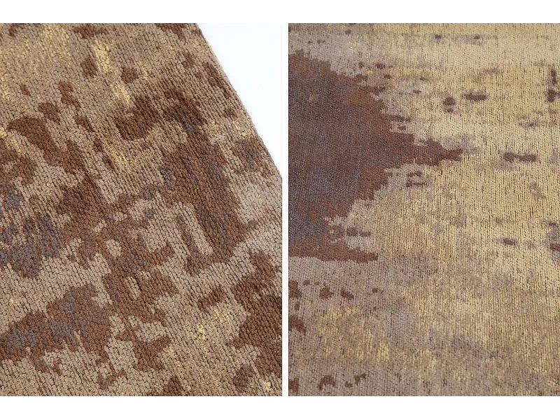 Tapis design antique coloris sable brune de 240x160cm