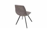Lot de 4 chaises de salle à manger design scandinave coloris gris taupe en microfibre