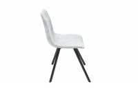 Lot de 4 chaises de salle à manger design scandinave coloris gris claire en microfibre