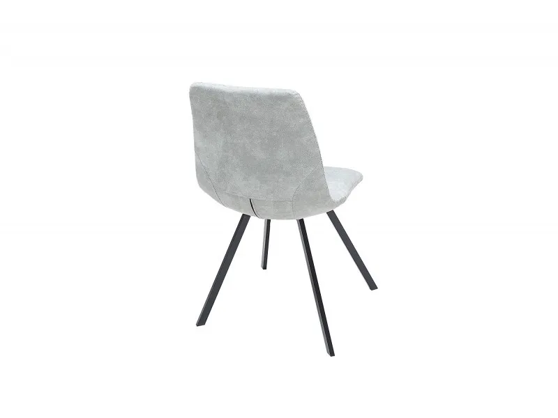 Lot de 4 chaises de salle à manger design scandinave coloris gris claire en microfibre