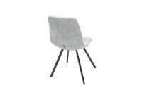 Lot de 4 chaises de salle à manger design scandinave coloris gris claire en microfibre