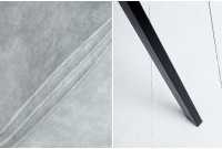 Lot de 4 chaises de salle à manger design scandinave coloris gris claire en microfibre